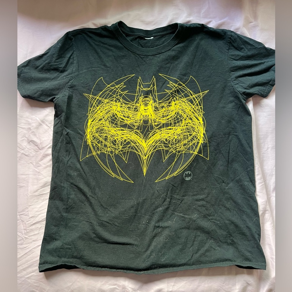Black Graphic T-Shirt with Yellow Design